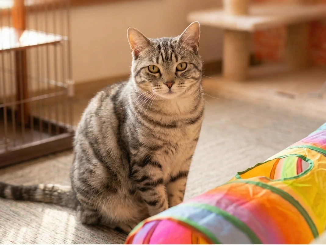 キャットタワー貸し出しありの、猫ちゃん向け個室