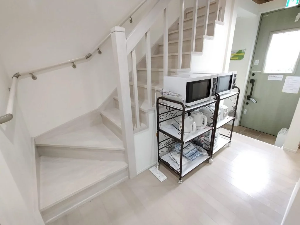 Stairs and microwave facilities