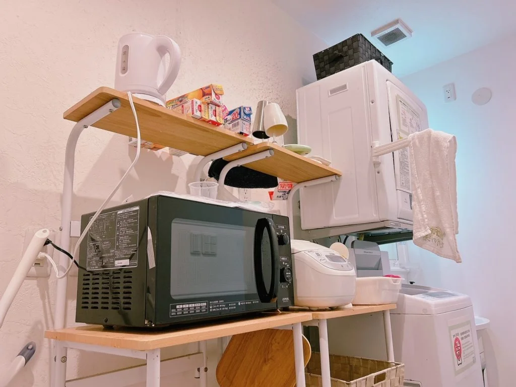 電子レンジと洗濯機などの設備