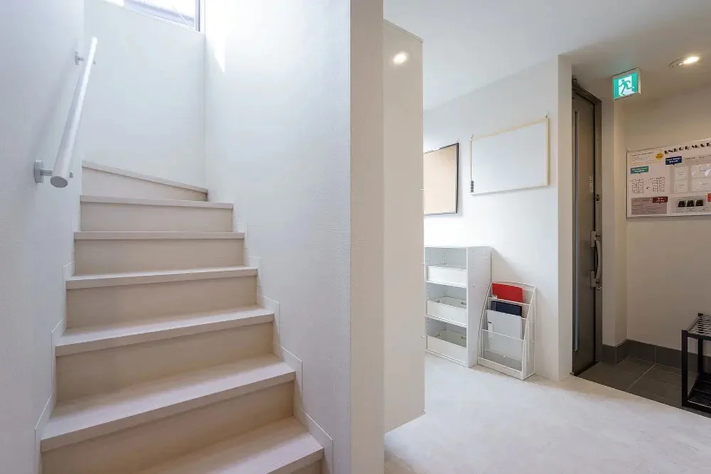 Stairs and entrance