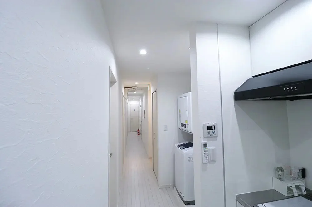 Kitchen and washing machine