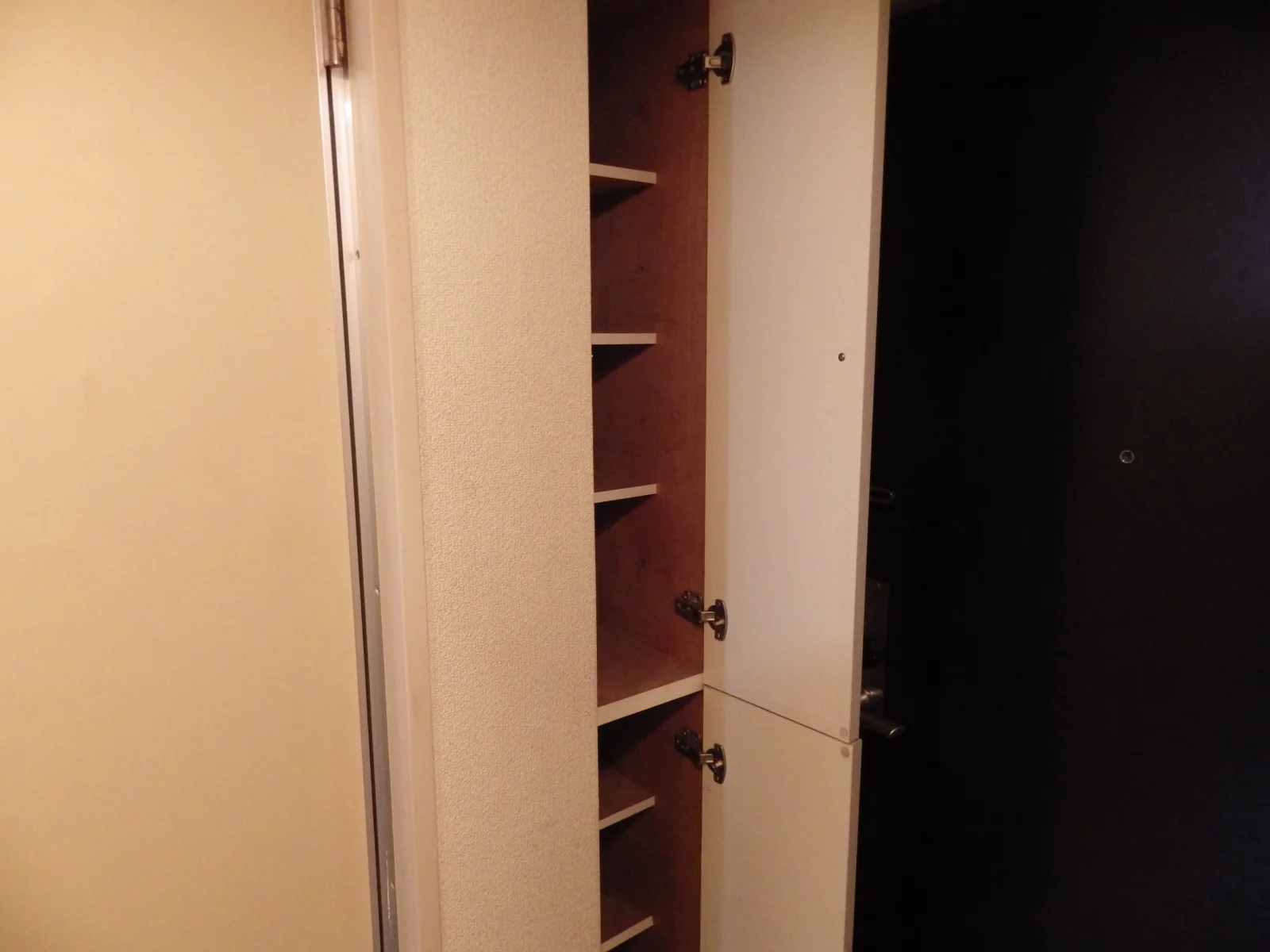 玄関の下駄箱。靴をしっかりしまえます